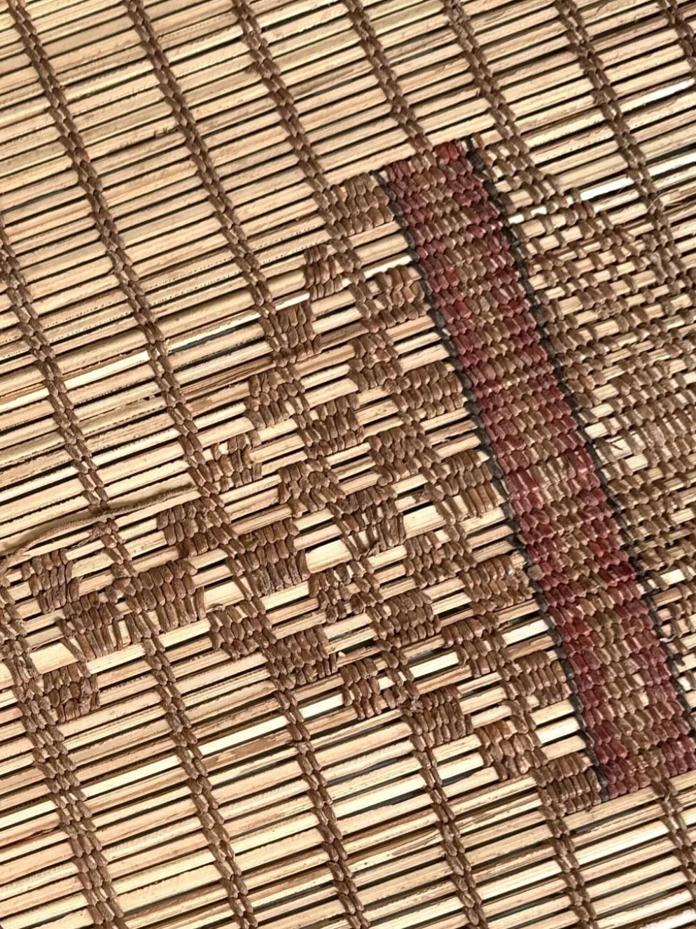 Tapis touareg - natte mauritanienne en fibre végétales et cuir