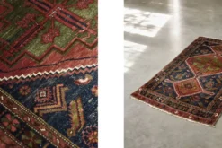 Tapis tribal oriental vintage tissé à la main, années 1940
