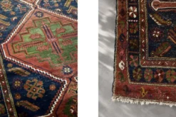 Tapis tribal oriental vintage tissé à la main, années 1940