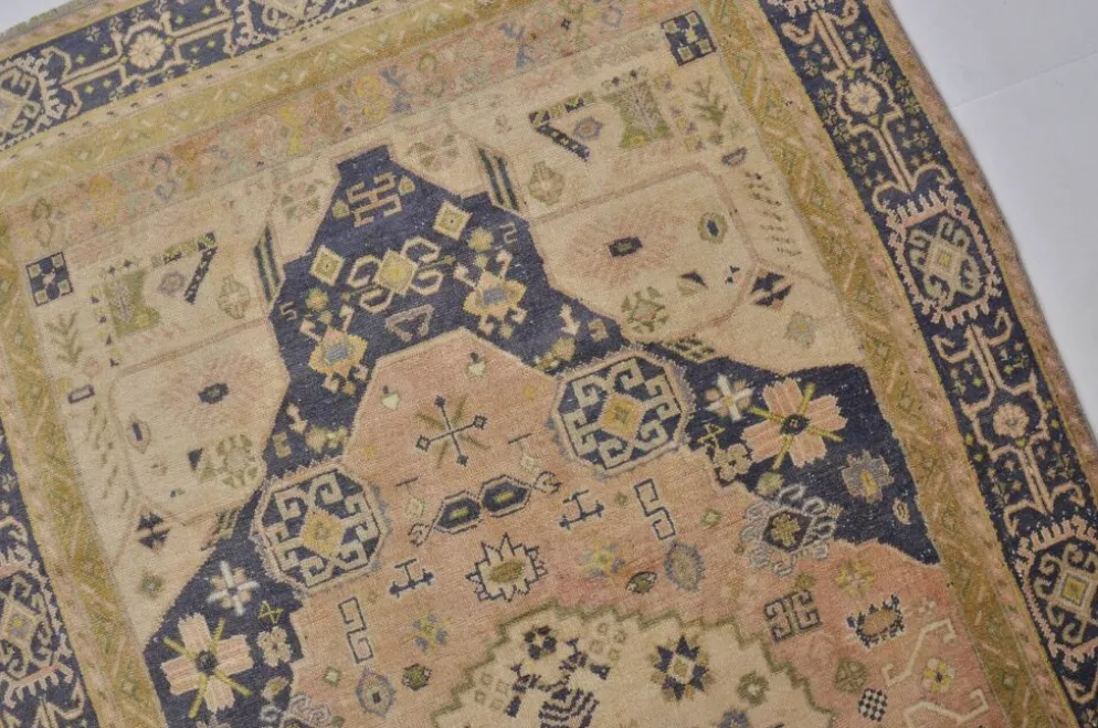 Tapis tribal vintage boho Oushak sku1436