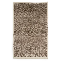 Tapis Tulu fait main, 100 % laine naturelle non teinte. Crème et marron. Options personnalisées disponibles.