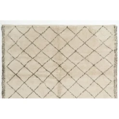 Tapis Tulu marocain moderne fait main, tapis en laine 100 % naturelle