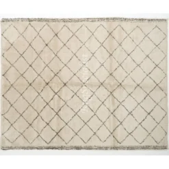 Tapis Tulu marocain moderne fait main, tapis en laine 100 % naturelle