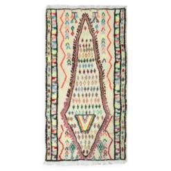 Tapis Tulu turc vintage unique, 100 % laine, noué à la main.