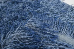 Tapis Tulu Vintage Bleu, Laine à Poils Longs, Style Shaggy, 115x301 Cm