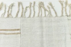 Tapis Turc Écru à Rayures, Style Scandinave, Salon et Chambre, 176x252Cm