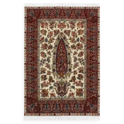 Tapis turc de luxe noué à la main "Arbre de Vie", 134 × 196 cm, en laine et coton