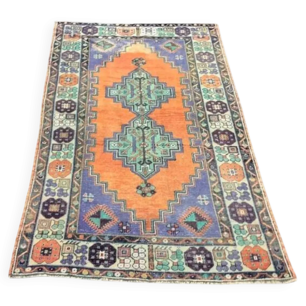 Tapis turc Oushak coloré
