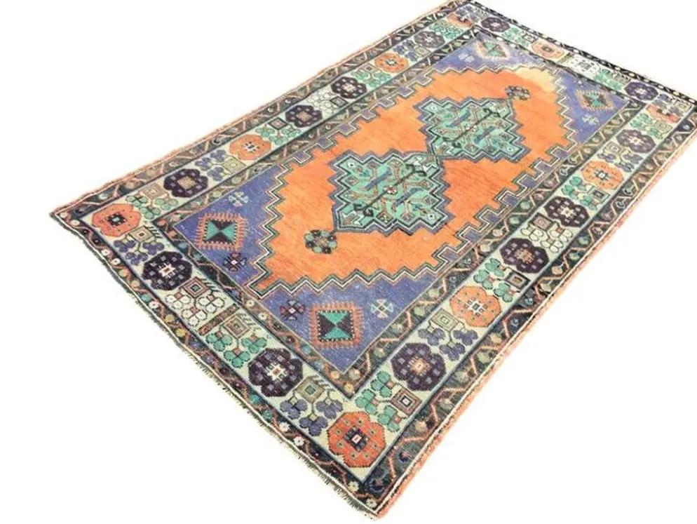 Tapis turc Oushak coloré