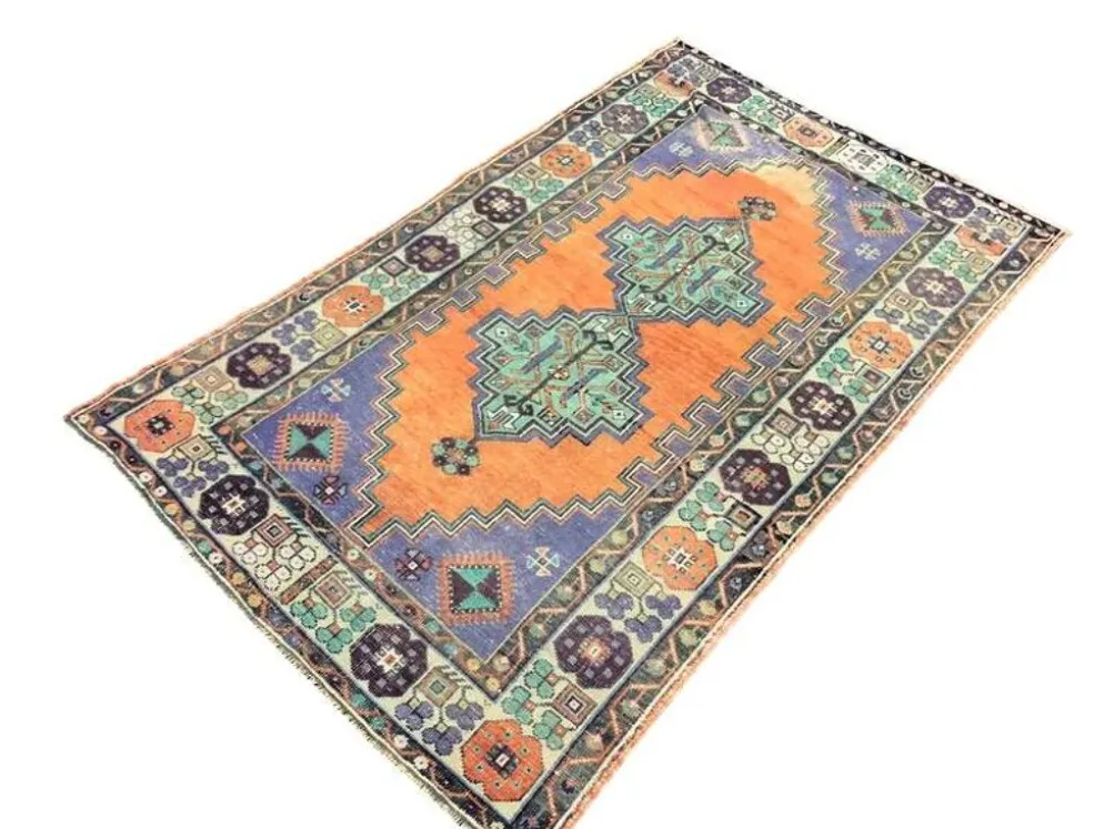 Tapis turc Oushak coloré