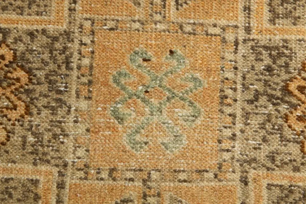 Tapis turc vintage anatolien couleur cannelle 3x11, 92x321 cm