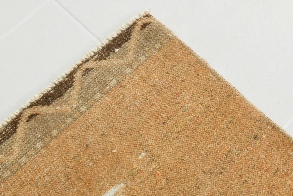 Tapis turc vintage anatolien couleur cannelle 3x11, 92x321 cm