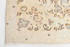 Tapis turc vintage beige, motif floral, tapis de salon classique, 170x275 cm