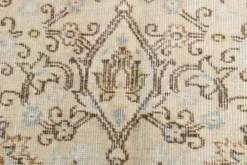 Tapis turc vintage beige, motif floral, tapis de salon classique, 170x275 cm