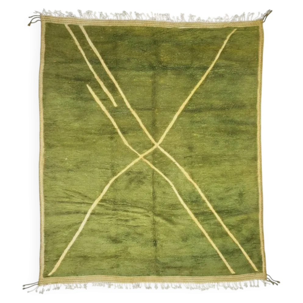 Tapis Vert Beni Ouarain - 416 x 320 cm