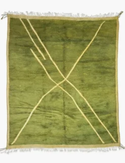 Tapis Vert Beni Ouarain - 416 x 320 cm