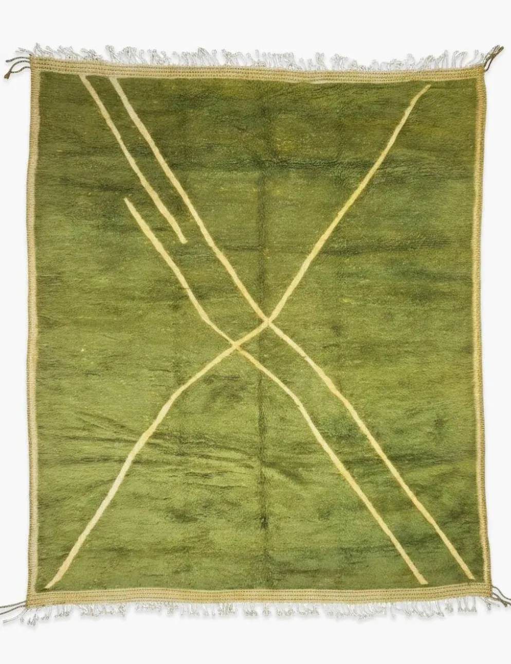 Tapis Vert Beni Ouarain - 416 x 320 cm