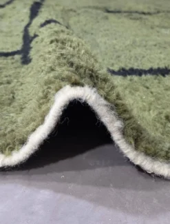 Tapis Vert Contemporain - 302 x 258 cm