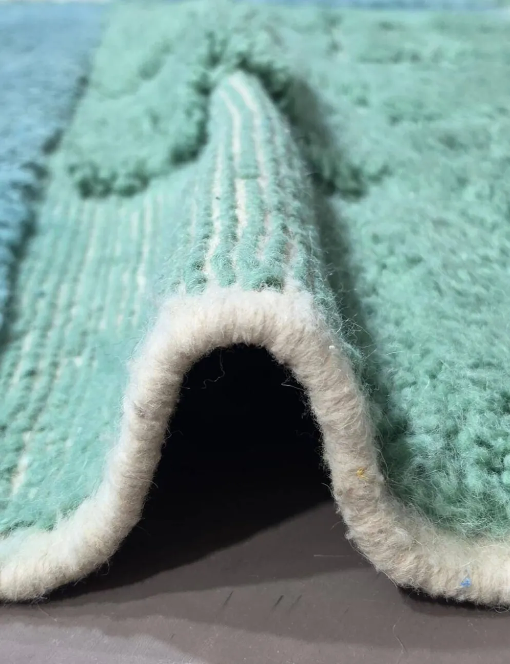Tapis Vert Contemporain - 349 x 246 cm