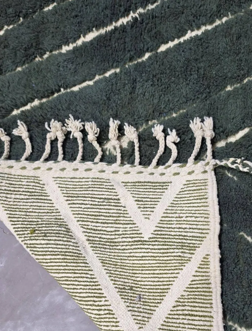 Tapis Vert Marocain - 298 x 205 cm