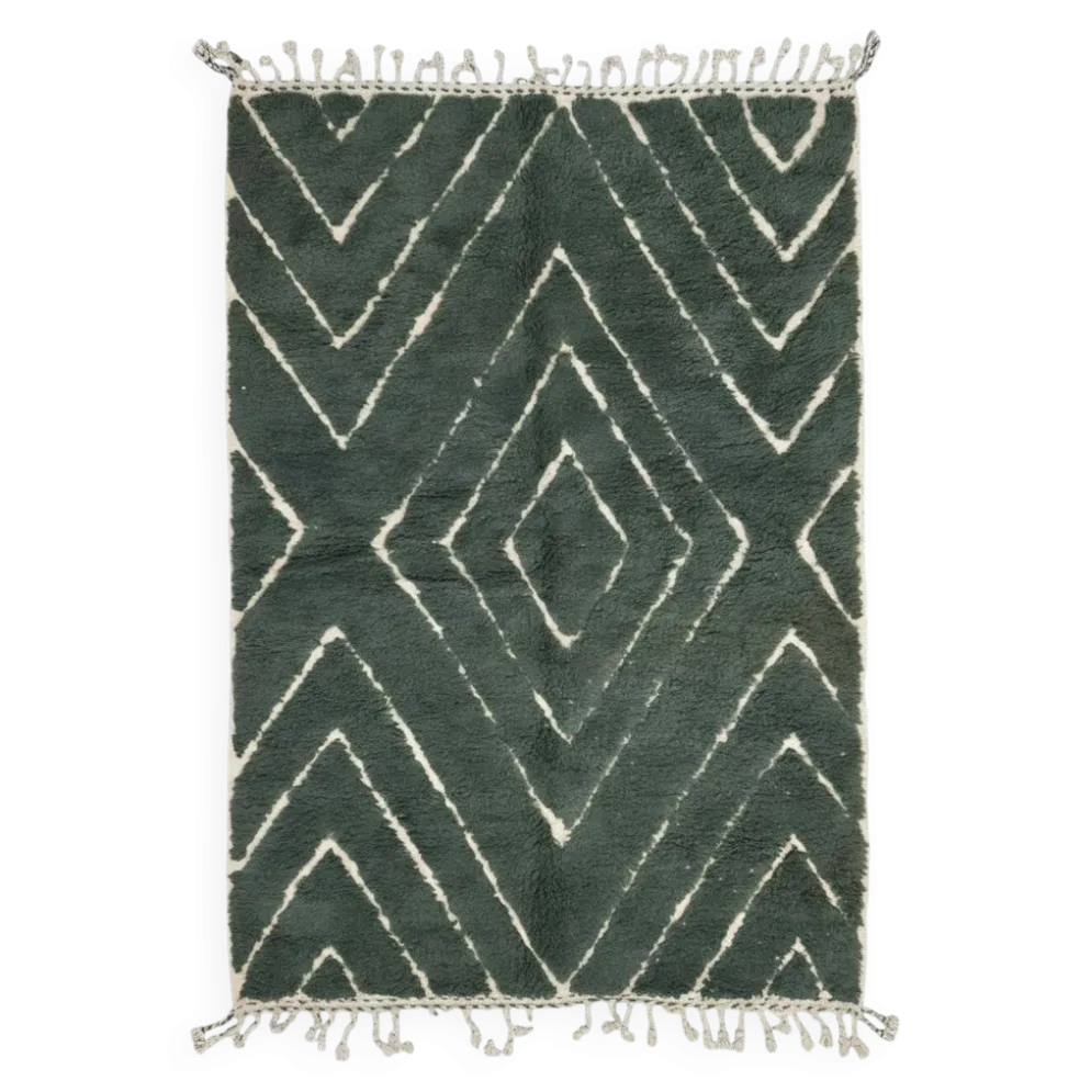 Tapis Vert Marocain - 298 x 205 cm