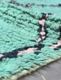 Tapis vert menthe contemporain - 280 x 187 cm