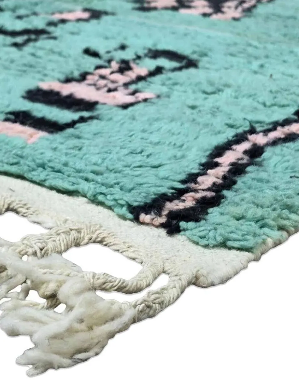 Tapis vert menthe contemporain - 280 x 187 cm