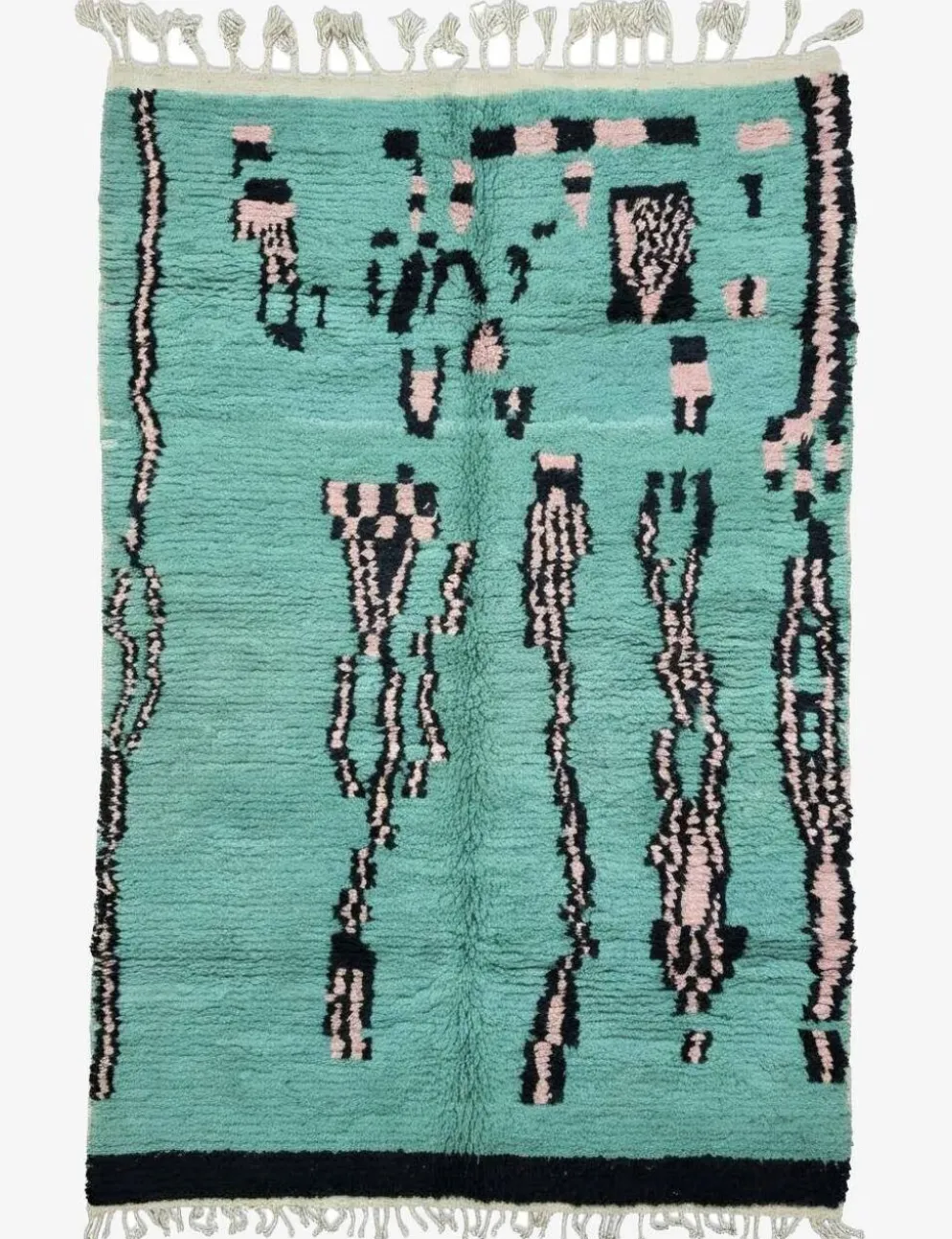 Tapis vert menthe contemporain - 280 x 187 cm