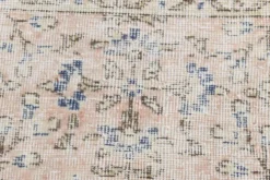 Tapis vintage anatolien floral tout en rose blush 7x10, 215x304 cm