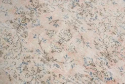 Tapis vintage anatolien floral tout en rose blush 7x10, 215x304 cm