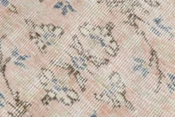Tapis vintage anatolien floral tout en rose blush 7x10, 215x304 cm