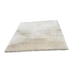 Tapis vintage beige laine tissé à la main 175x235