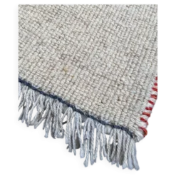 Tapis vintage beige laine tissé à la main 175x235