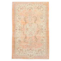 Tapis vintage doux de style géométrique fait main, 5x8, 156x241 cm