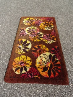 Tapis Vintage en Laine Space Age an 70