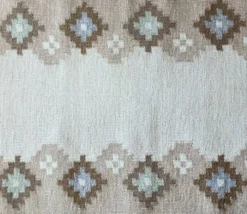 Tapis vintage en laine tissée à plat, style scandinave, années 1970
