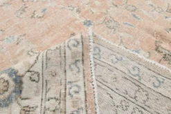 Tapis vintage floral rose blush et pêche 8x12, tapis pour salon.