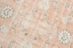Tapis vintage floral rose blush et pêche 8x12, tapis pour salon.