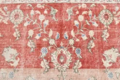 Tapis vintage floral rose blush et pêche 8x12, tapis pour salon.