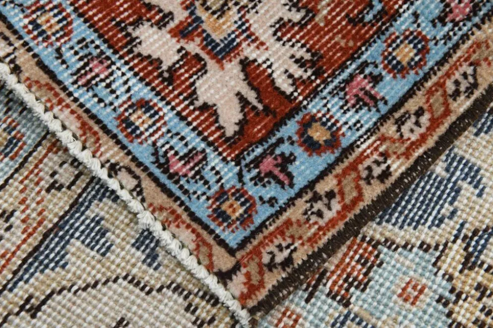 Tapis vintage médaillon, tapis vintage unique en son genre, tapis turc marron rouge