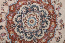 Tapis vintage médaillon, tapis vintage unique en son genre, tapis turc marron rouge