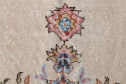 Tapis vintage médaillon, tapis vintage unique en son genre, tapis turc marron rouge