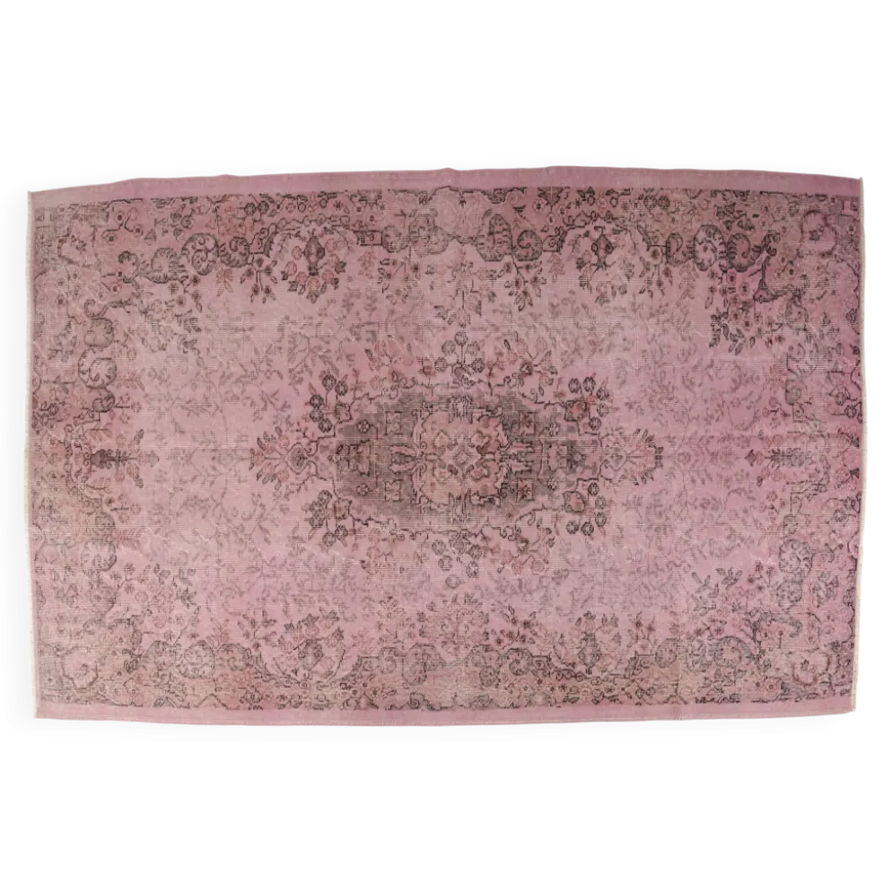 Tapis vintage Oushak rose de décoration intérieure sku 2530
