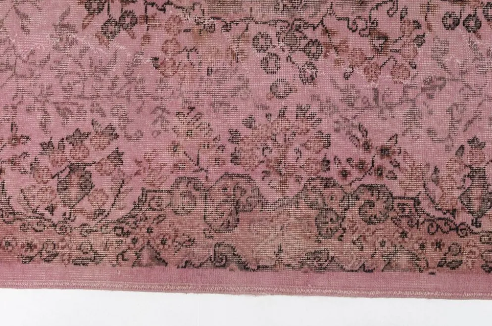 Tapis vintage Oushak rose de décoration intérieure sku 2530