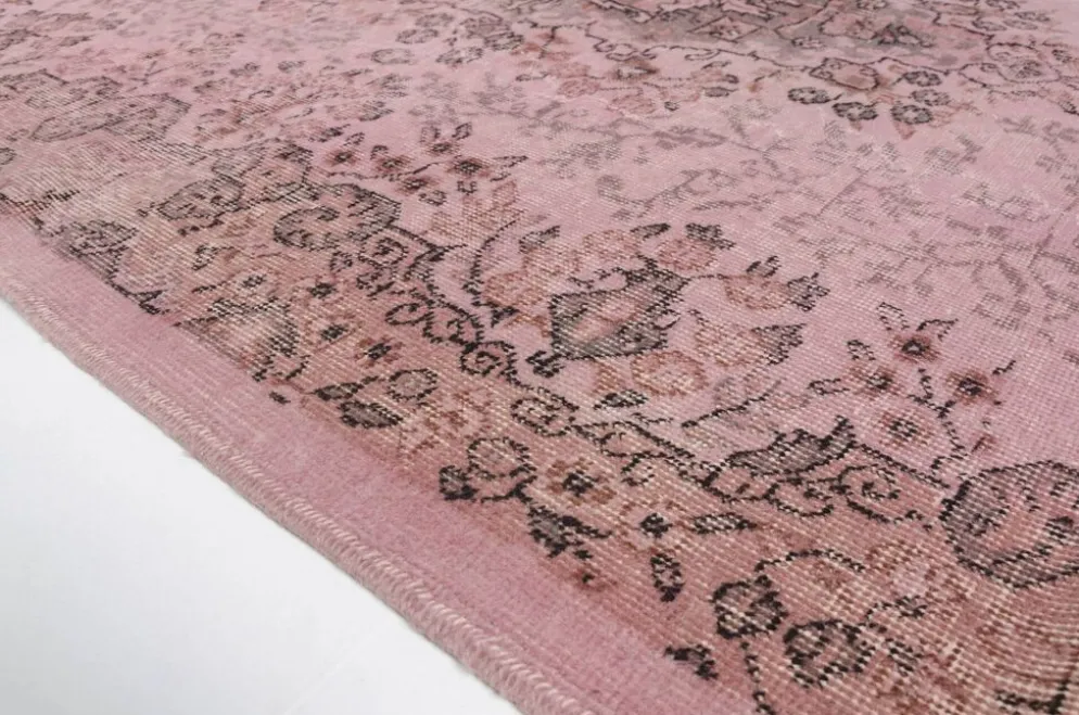 Tapis vintage Oushak rose de décoration intérieure sku 2530