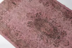 Tapis vintage Oushak rose de décoration intérieure sku 2530