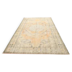 Tapis vintage turc tissé à la main couleur pêche, 179x288 cm