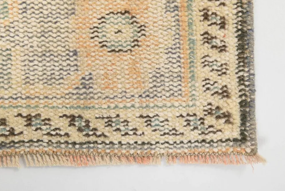 Tapis vintage turc tissé à la main couleur pêche, 179x288 cm