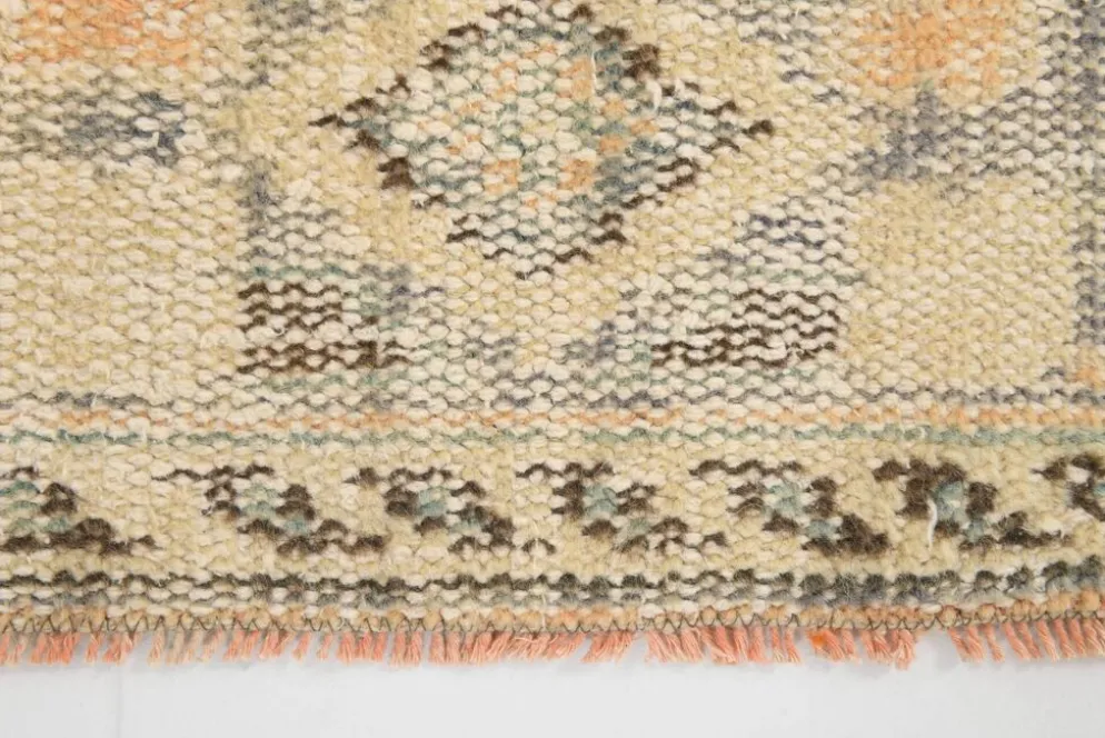 Tapis vintage turc tissé à la main couleur pêche, 179x288 cm