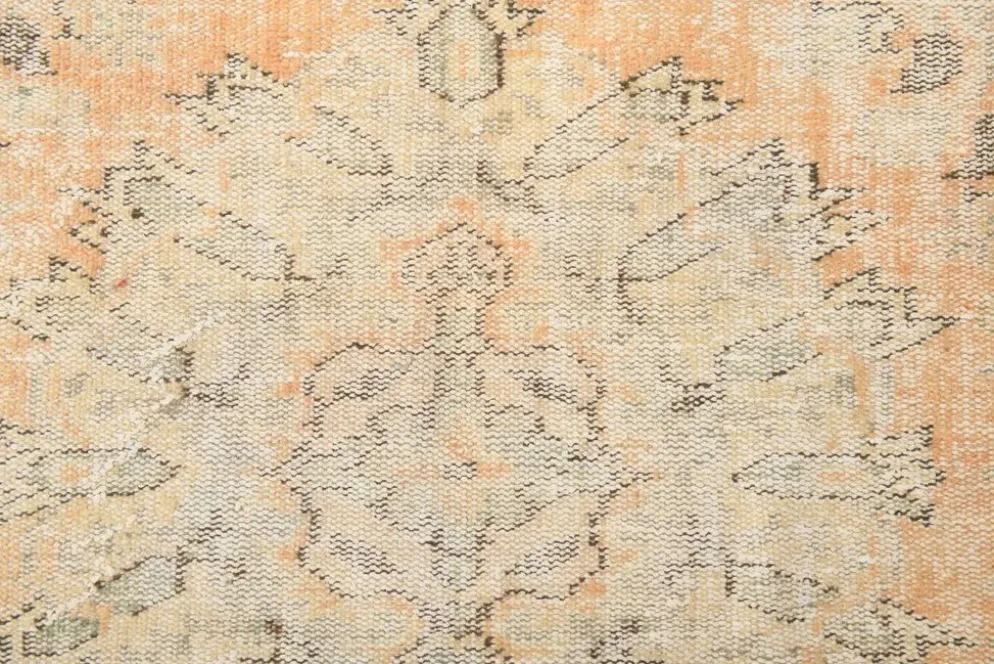 Tapis vintage turc tissé à la main couleur pêche, 179x288 cm